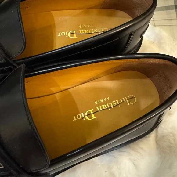 Dior women Black Leather Loafers - Picture 6 of 10